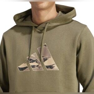 ADIDAS MEN’S PERFORMANCE CAMO 3B HOODIE - OLIVE STRIPE - MEN´S L